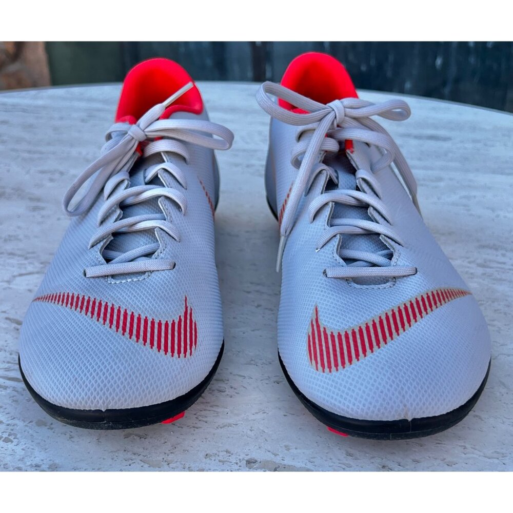 Nike Mercurial Vapor Soccer Cleats Men’s Sz 13 Gray & Red LtWt Performance Shoes - Picture 6 of 11